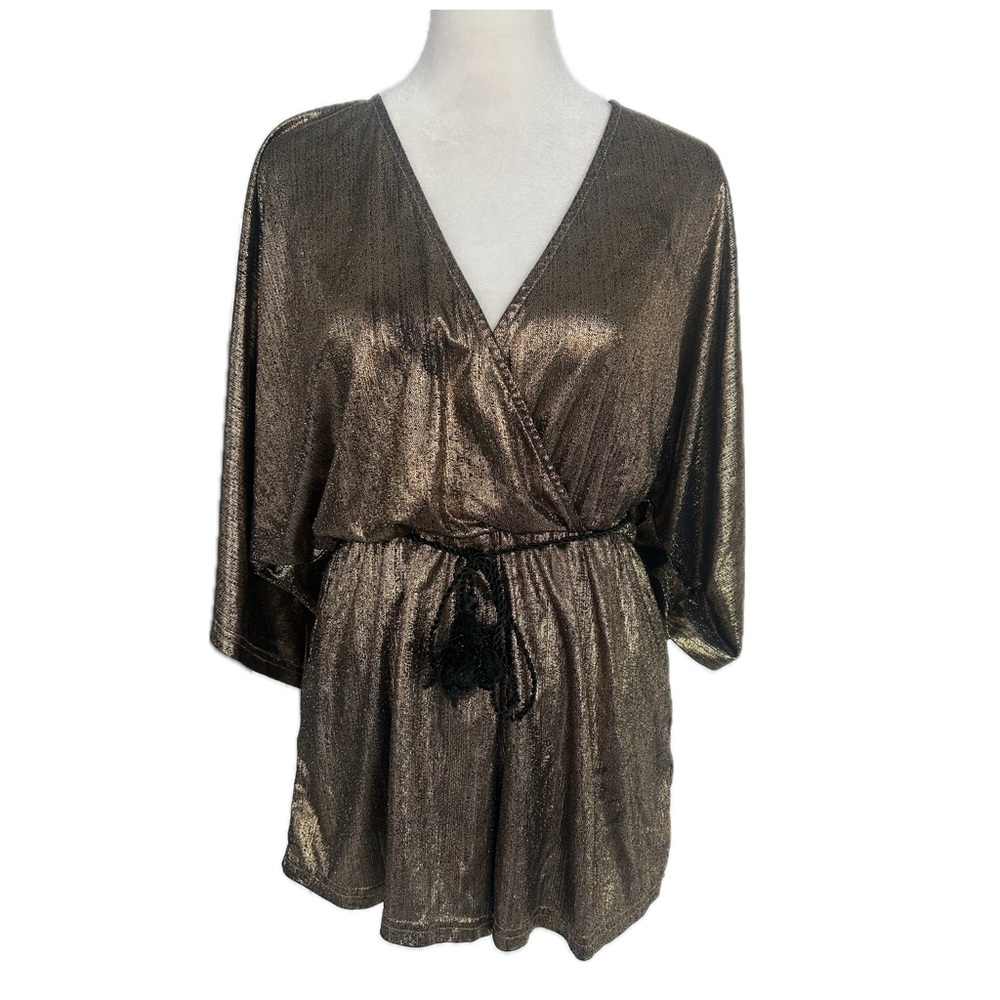 Symphony Metallic Gold Romper